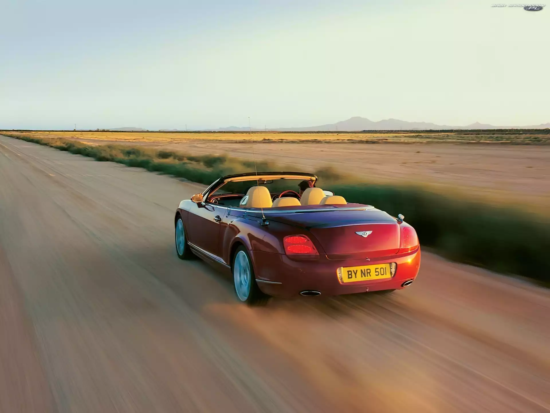 Szosa, Bordowy, Bentley Continental GTC