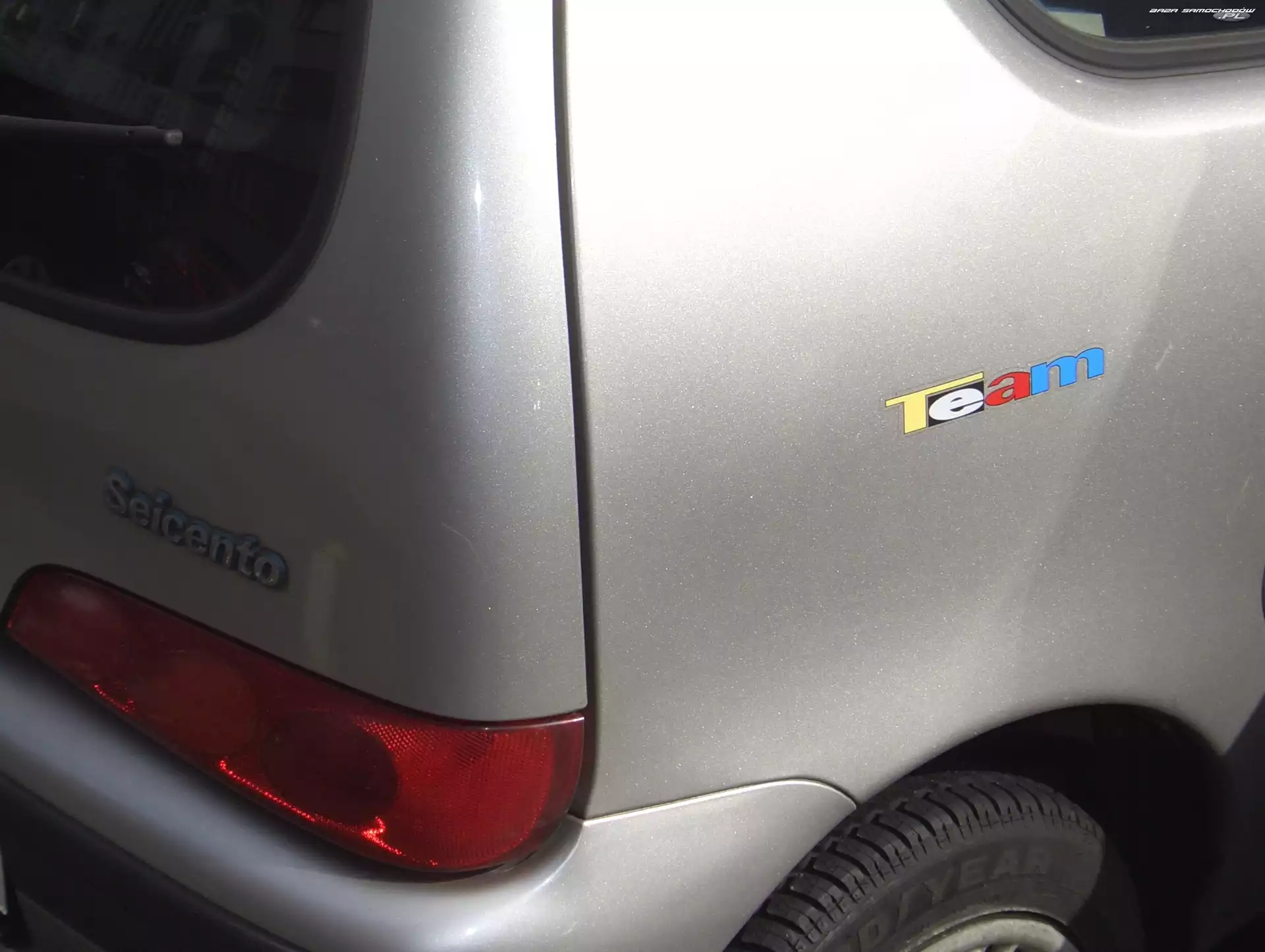 Team, Tył, Fiat Seicento, Lampa