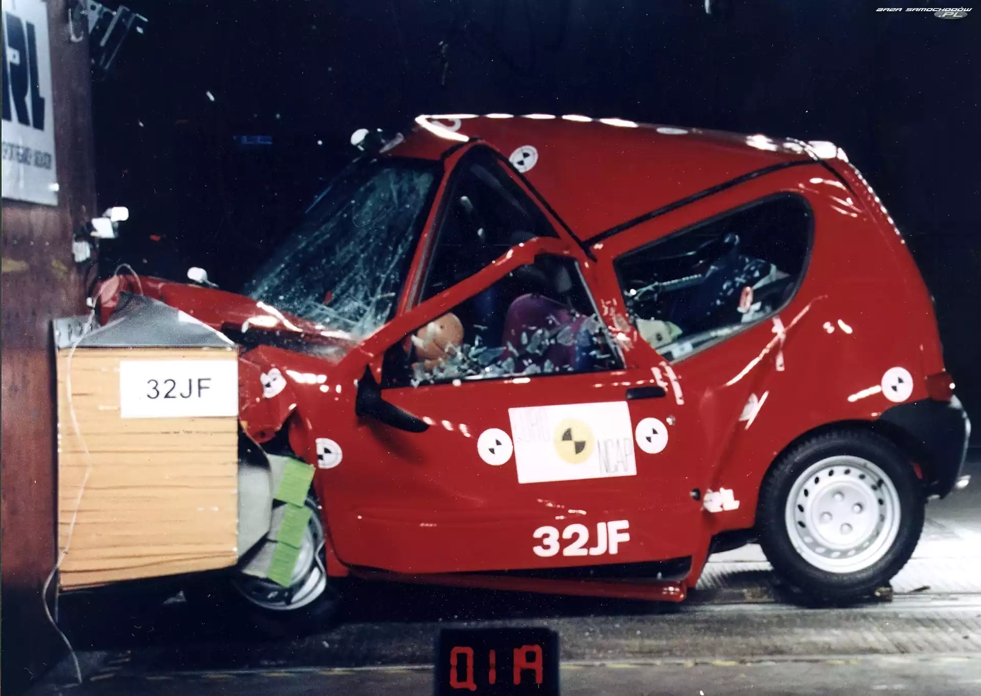 Test, Fiat Seicento, Crash