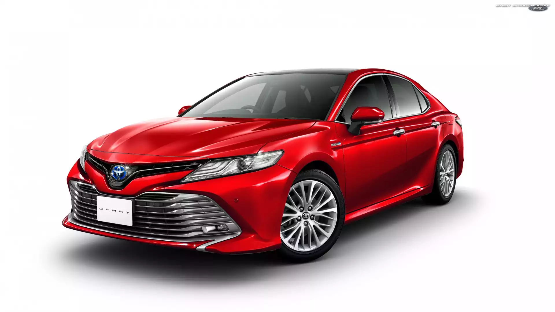 Toyota Camry, Białe Tło, Czerwona, 2018