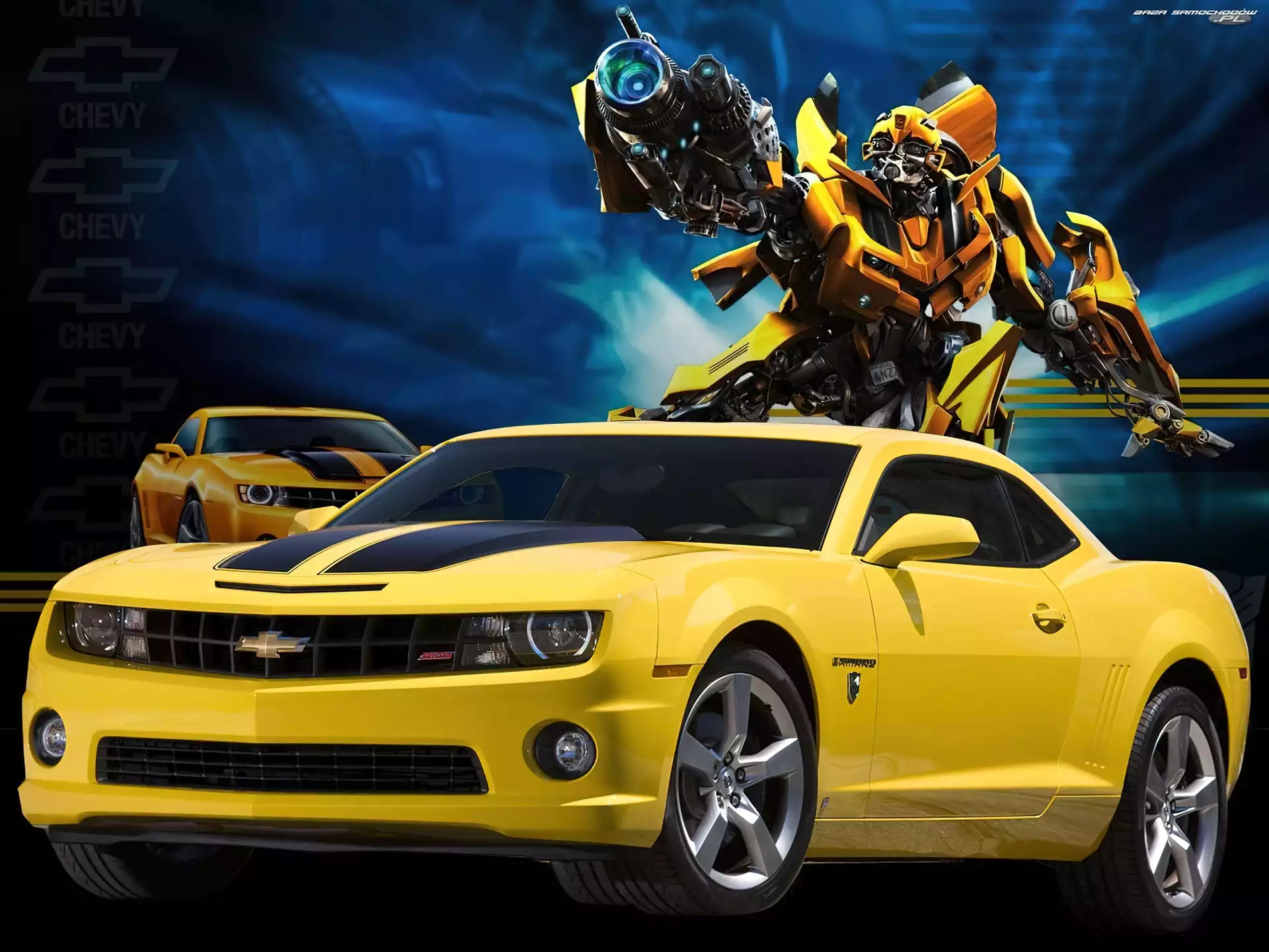 Żółty, Camaro, Transformers, Chevrolet