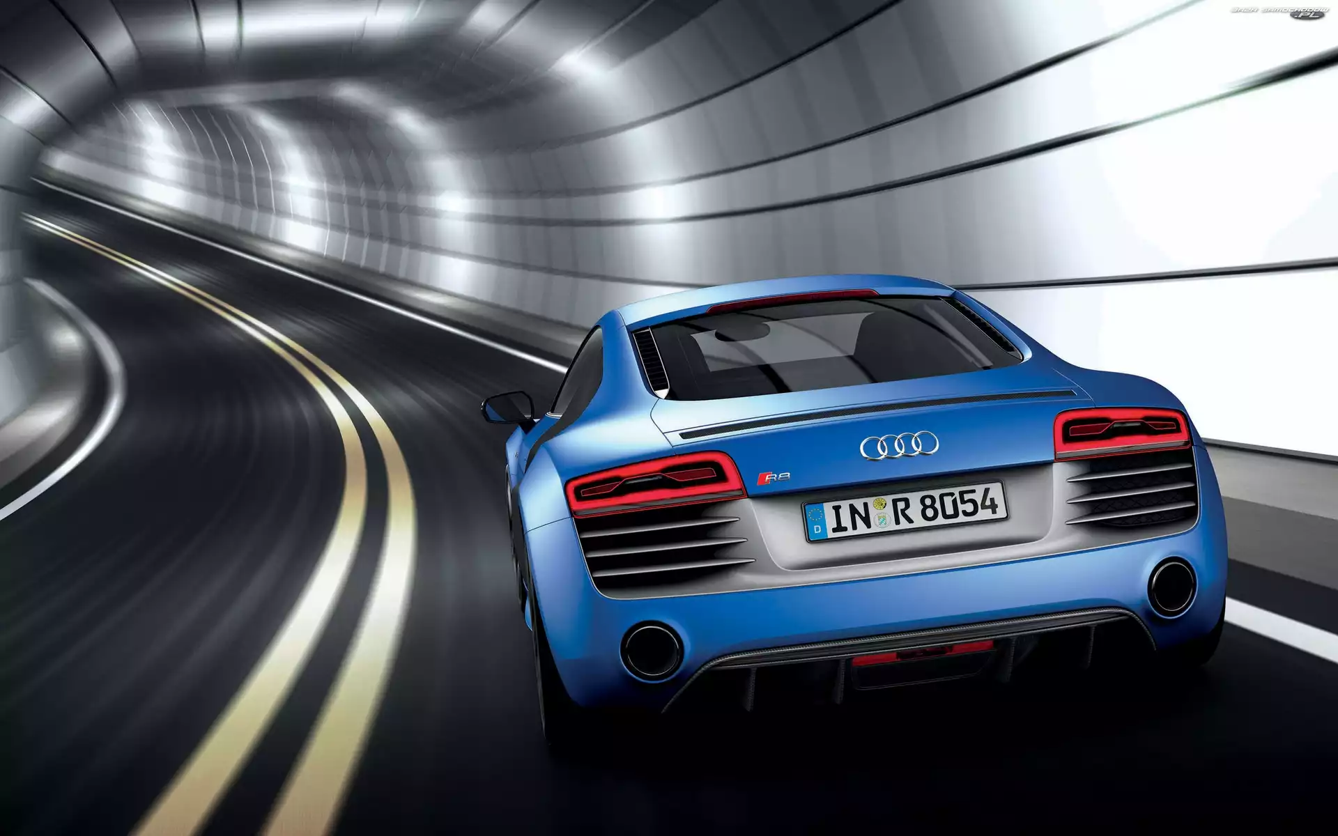 Tunel, V10, Audi, Niebieskie, R8