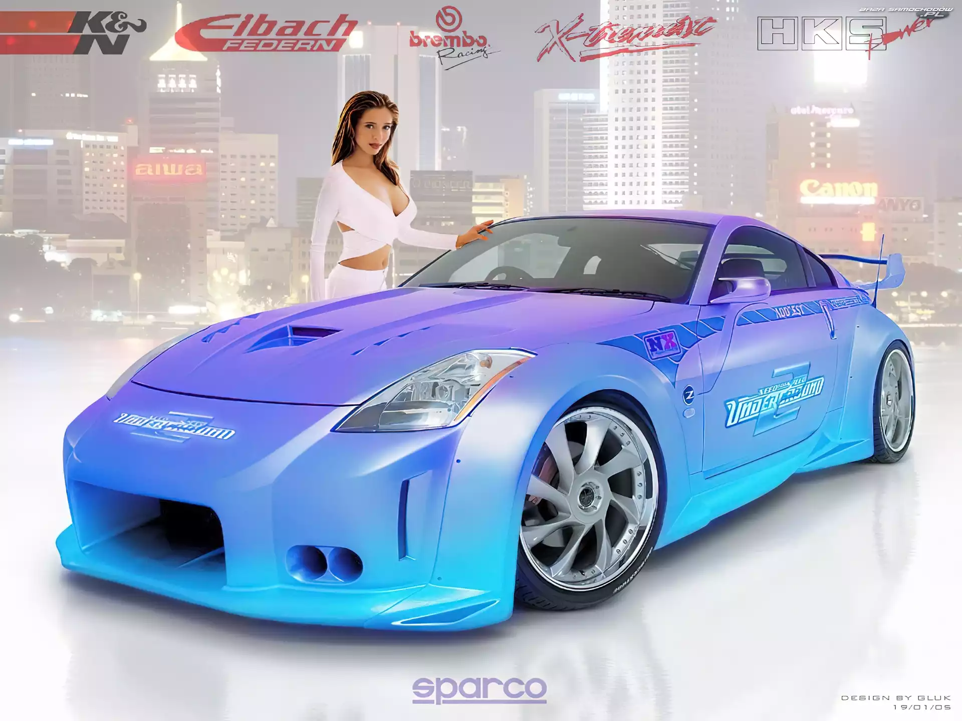 Nissan 350Z, Tuning, Sparco, Kobieta