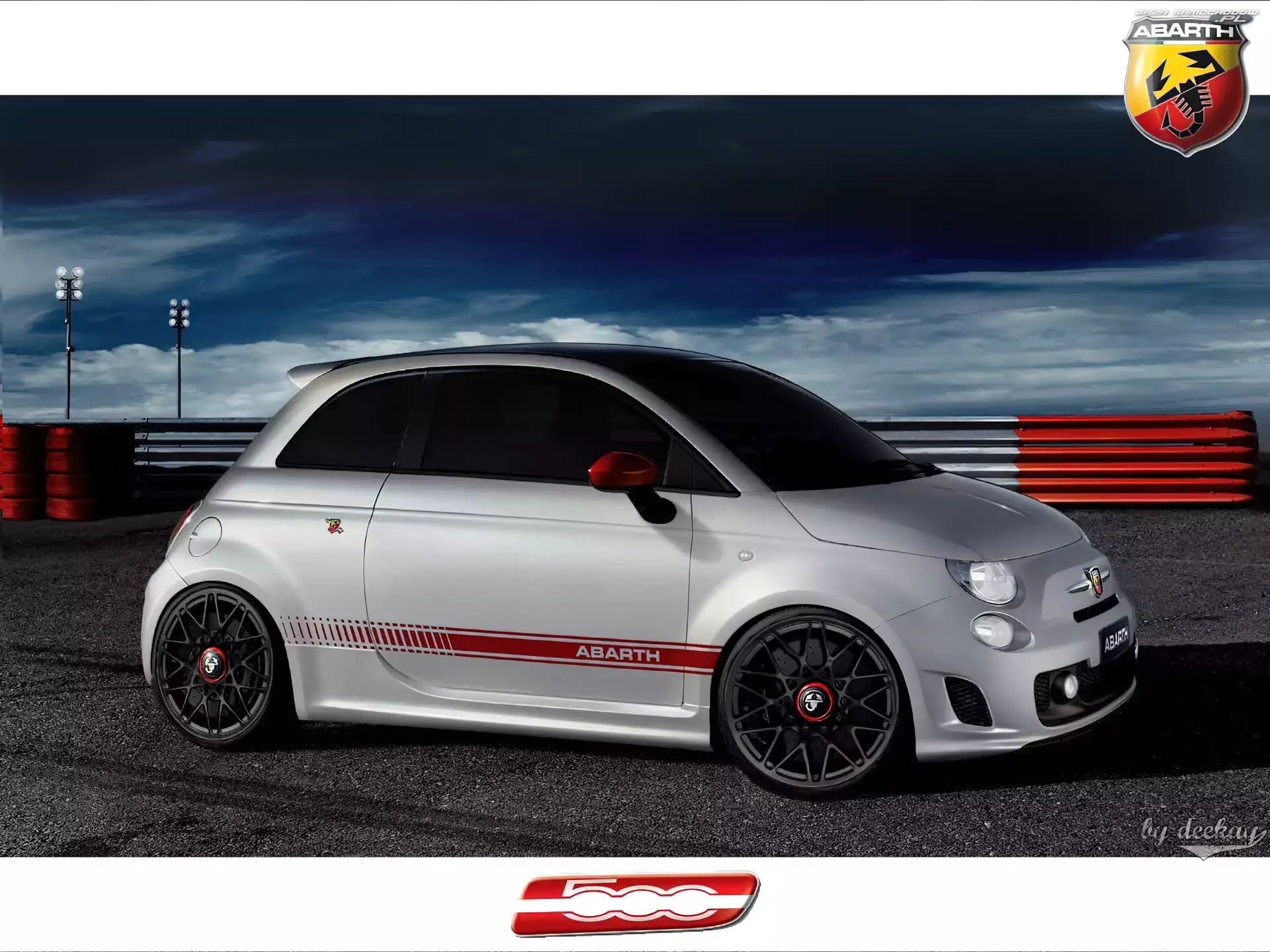 Tuning, Biały, Abarth 500