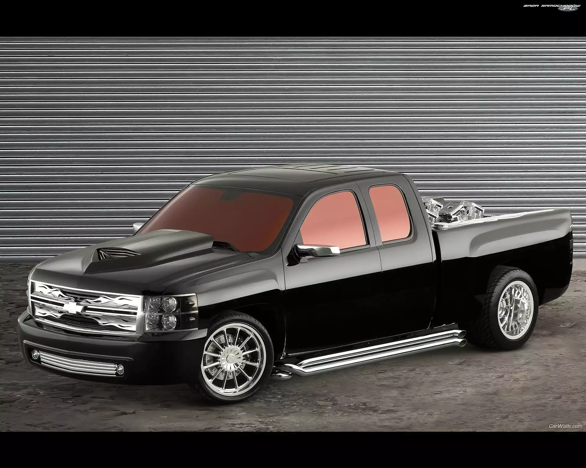 Tuning, Czarny, Chevrolet Silverado