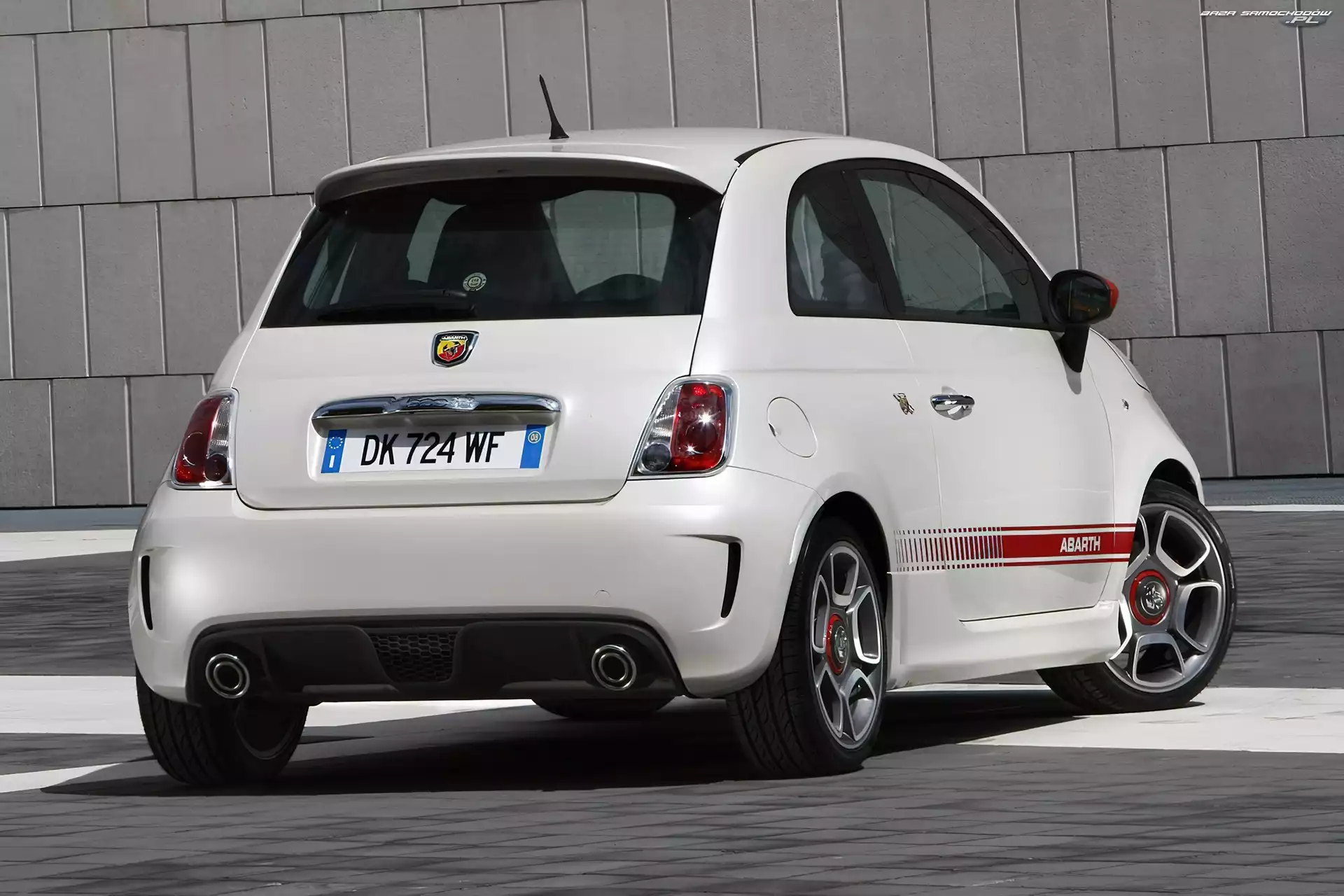 Tył, Włochy, Prawy, Abarth 500