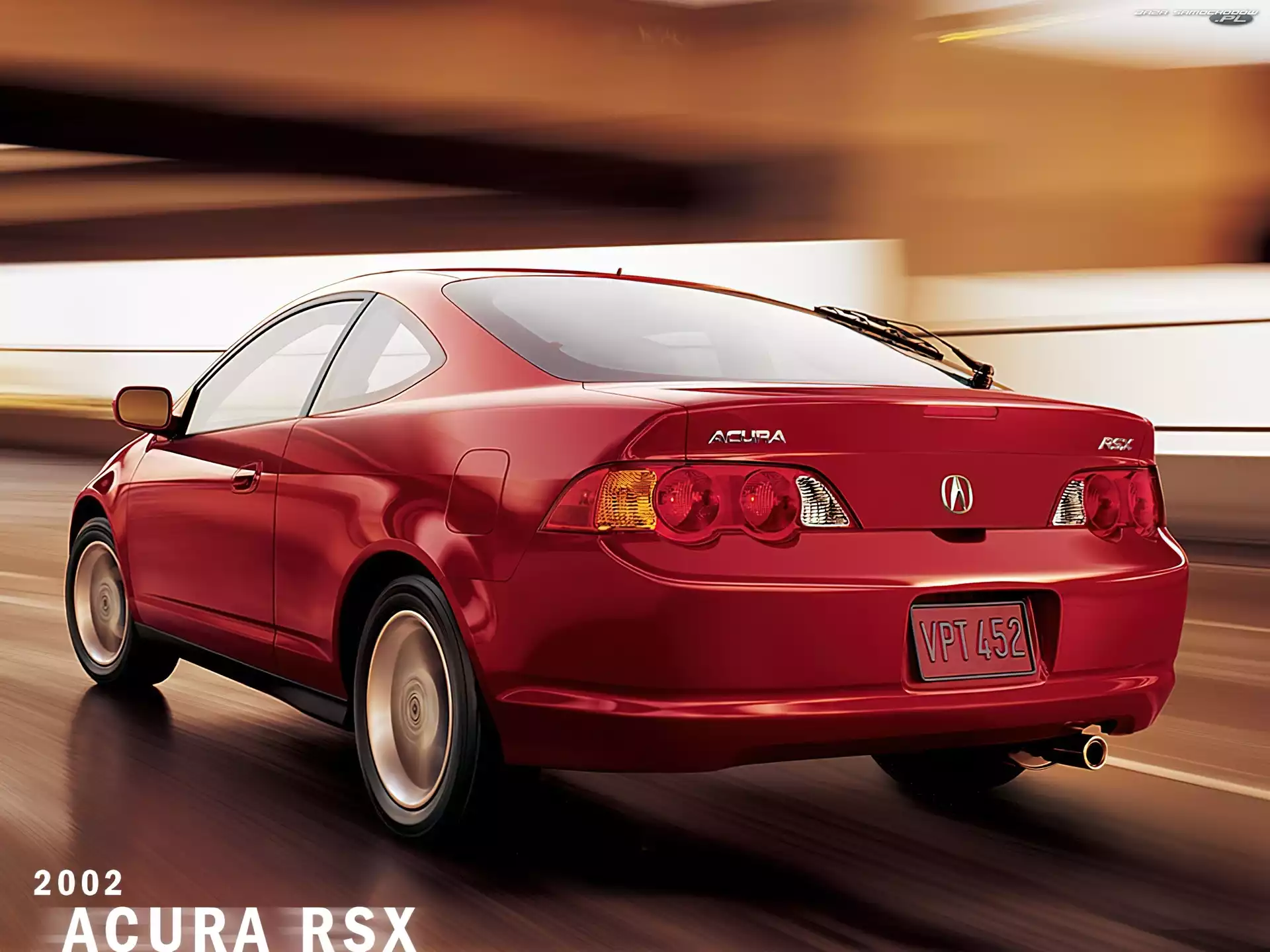 Tył, Czerwona, Acura RSX
