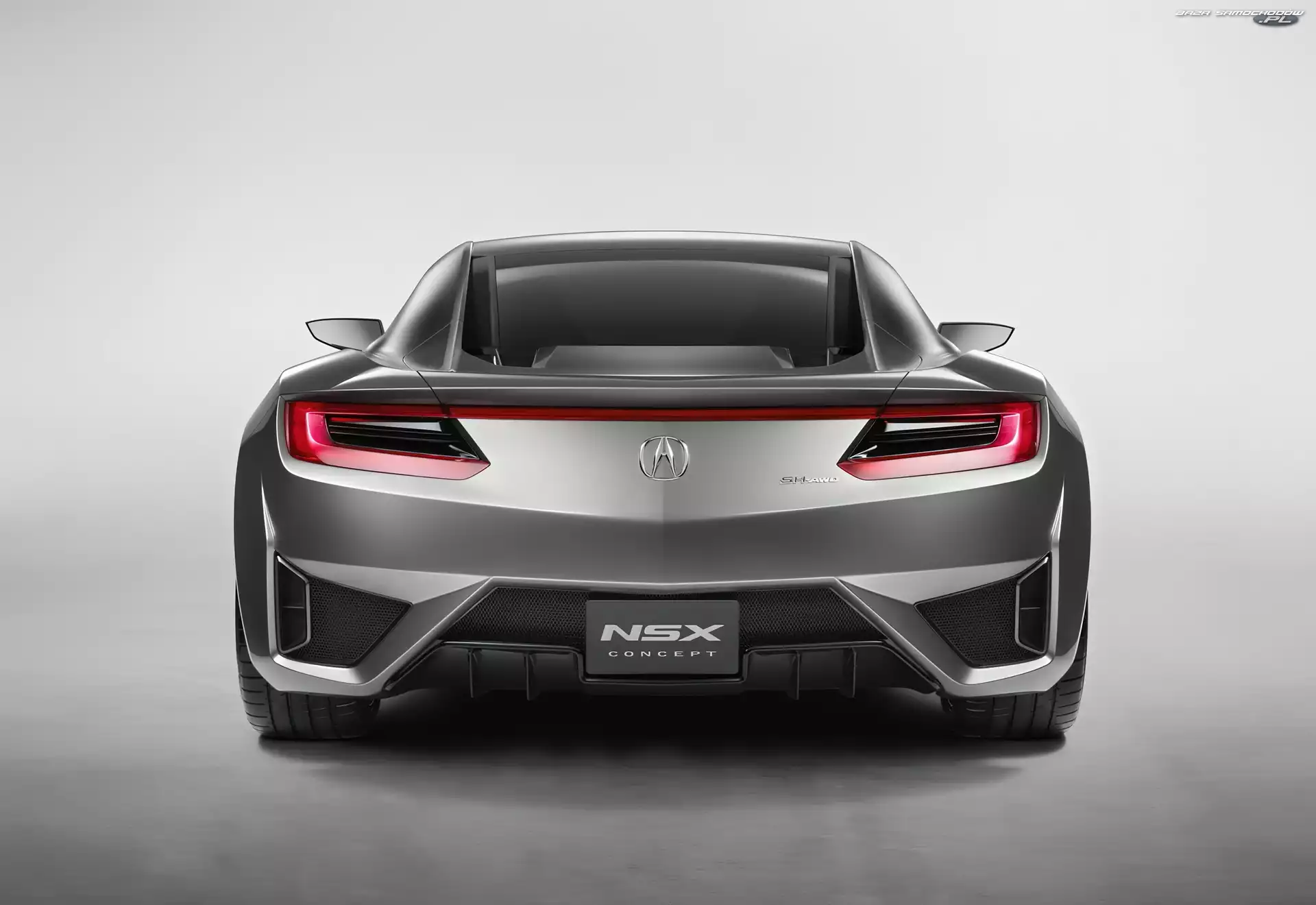 Tył, Srebrna, Acura NSX