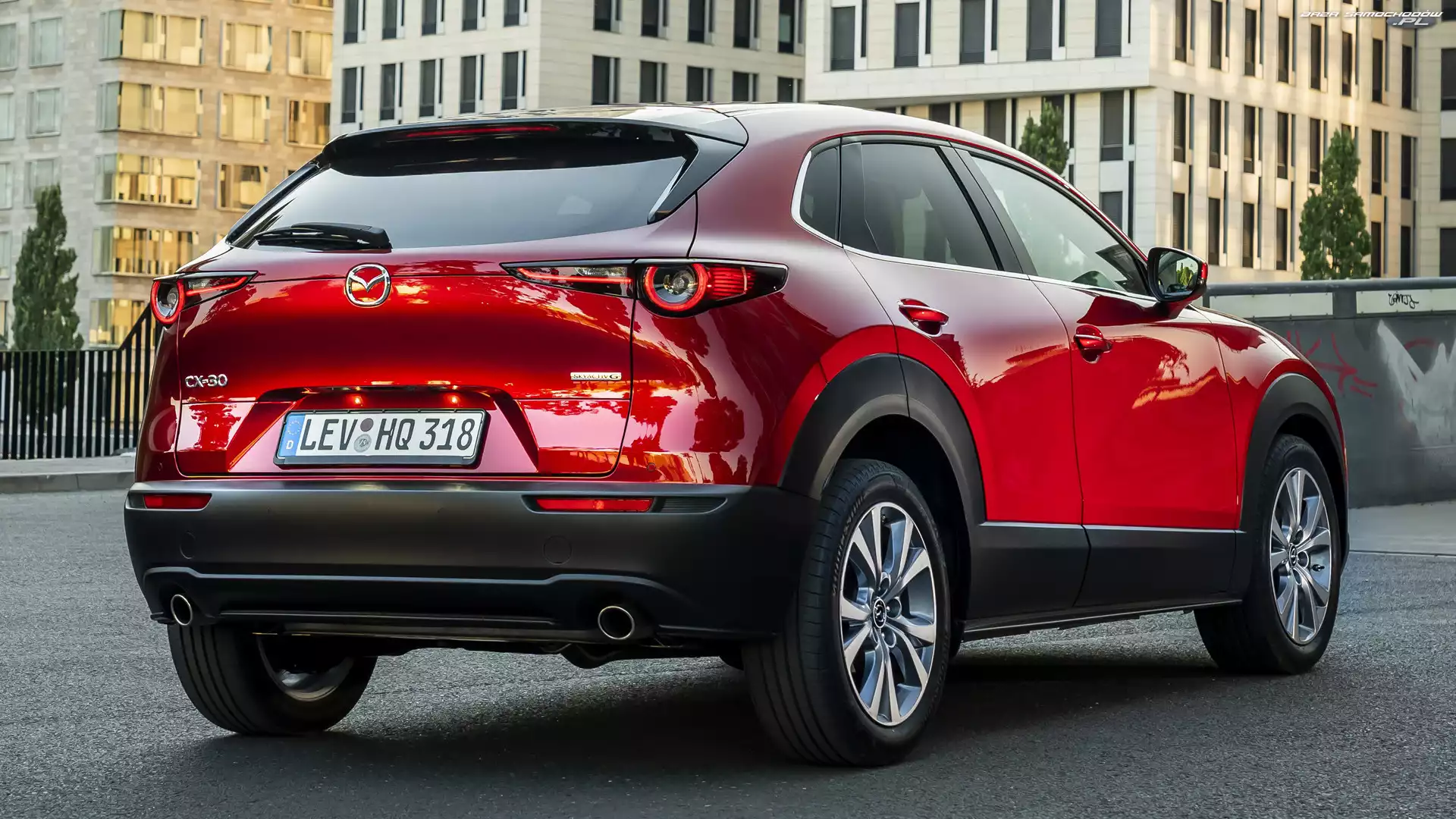 Tył, Czerwona, Mazda CX-30
