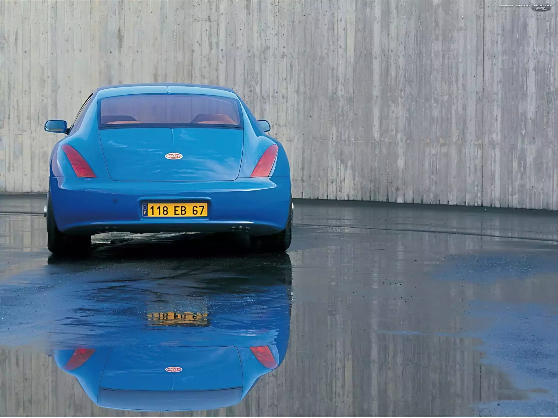 Tył, niebieski, Bugatti EB 118