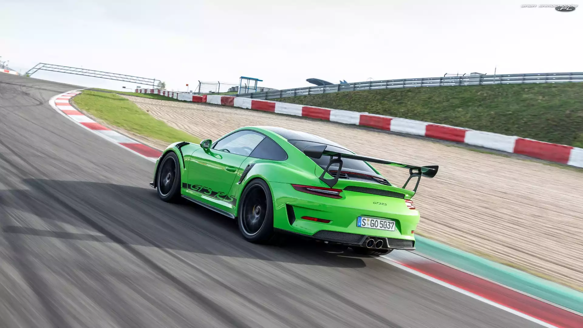 Tył, Zielone, Porsche 911 GT3 RS