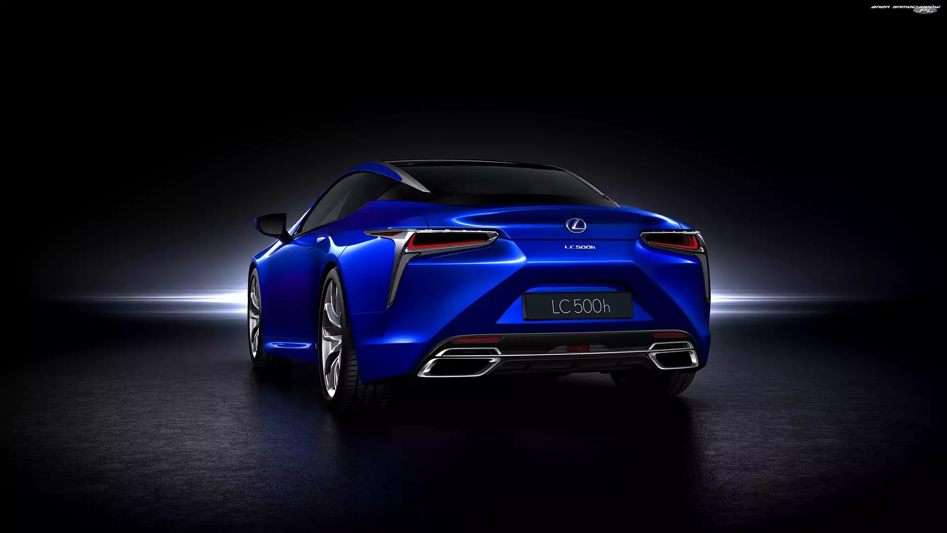 Tył, Niebieski, Lexus LC 500h