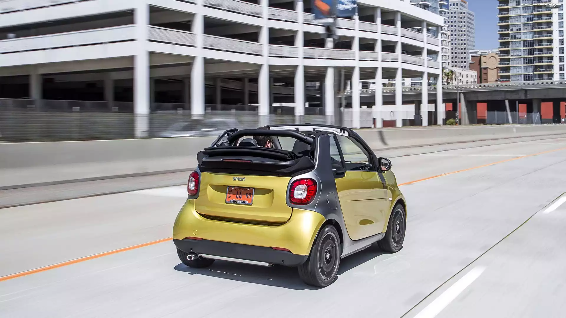 Wieżowce, Ulica, Tył, Smart Fortwo Cabrio, 2017