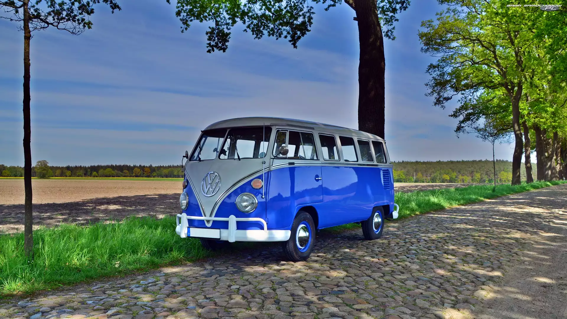 Volkswagen Transporter T1, Niebieski, Zabytkowy