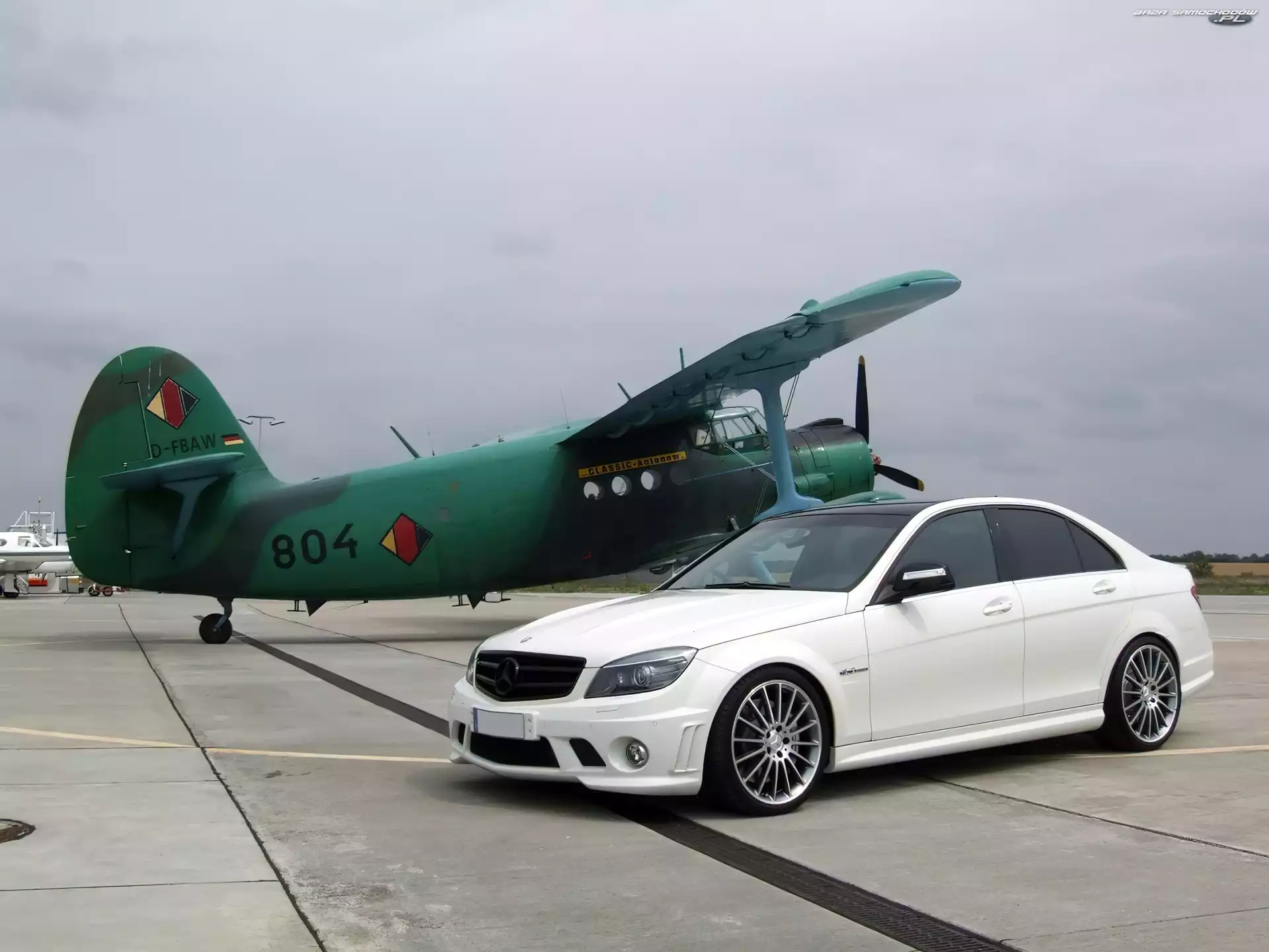 Samolot, Lotnisko, W204, Mercedes, AMG
