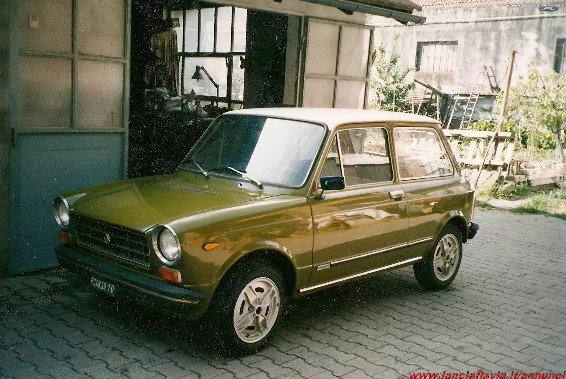Warsztat, Dach, Autobianchi A112, Zielony, Biały
