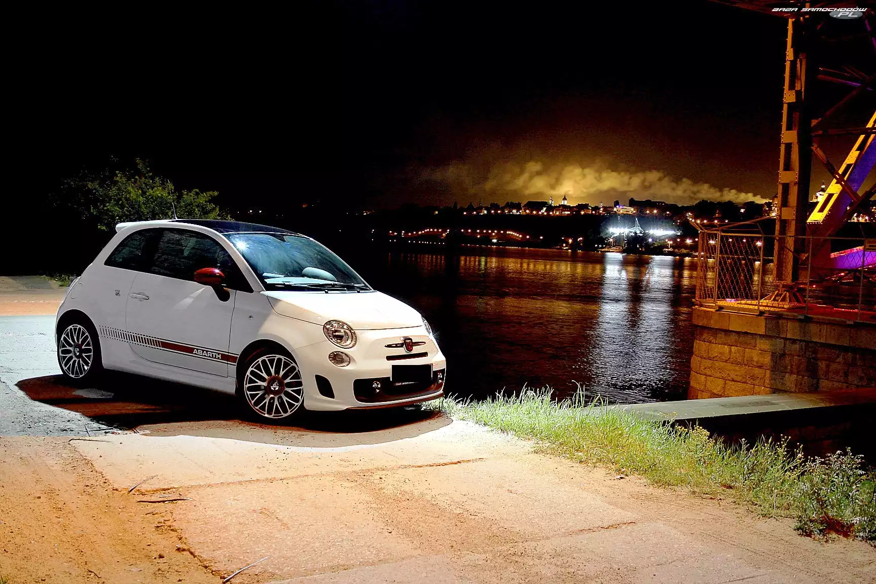 Widok, Przystań, Abarth 500, Zatoka