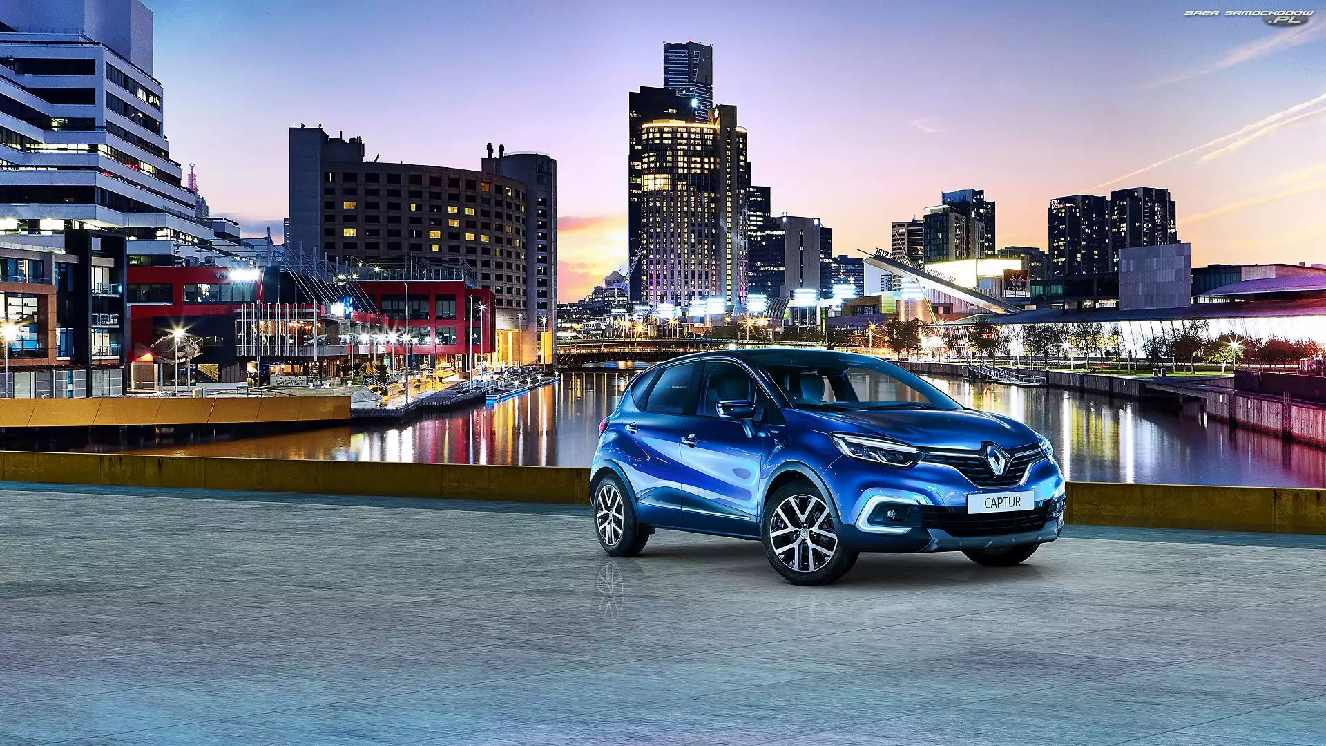 Wieżowce, Niebieski, Renault Captur