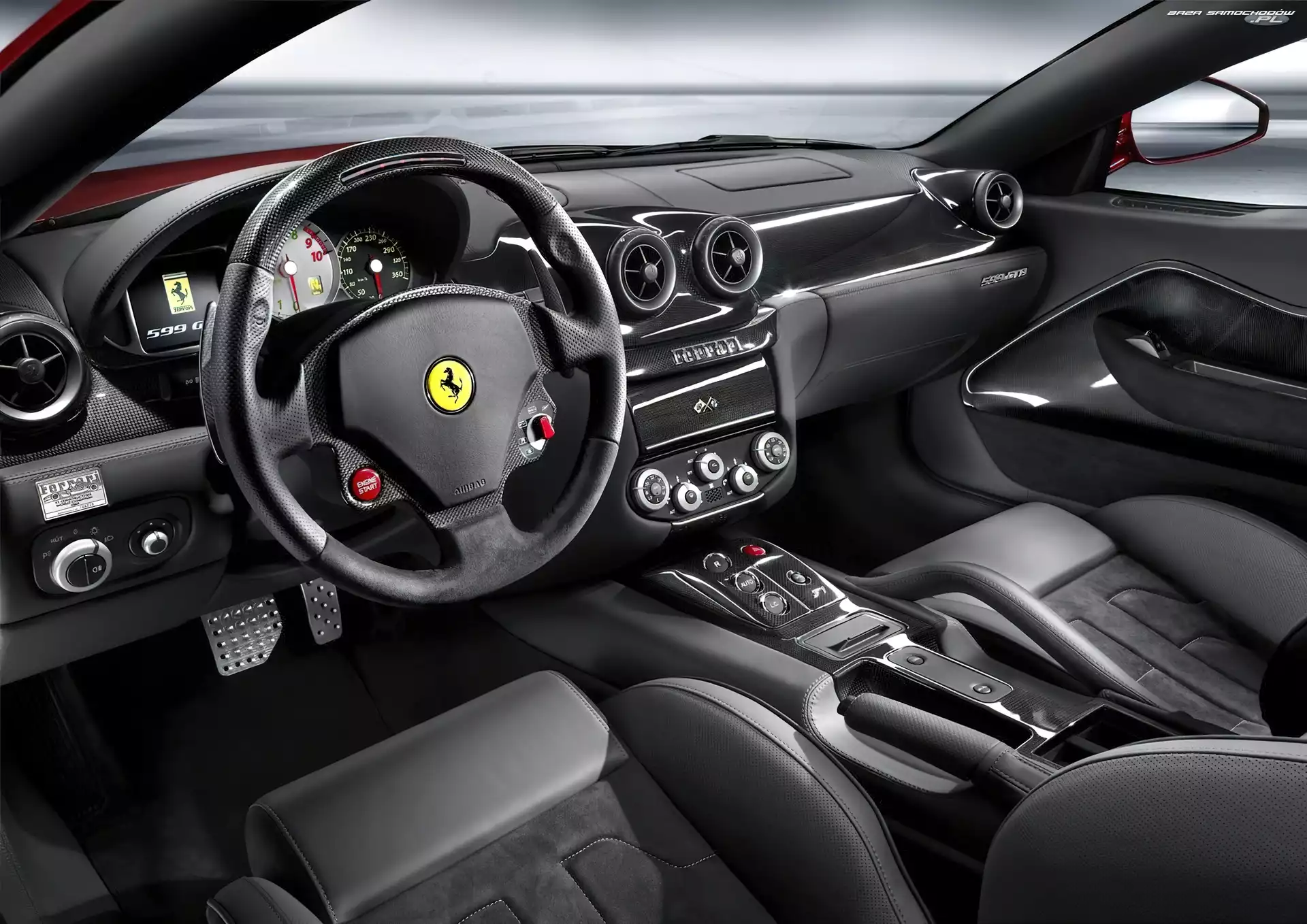Wnętrze, Ferrari 599, Ciemne
