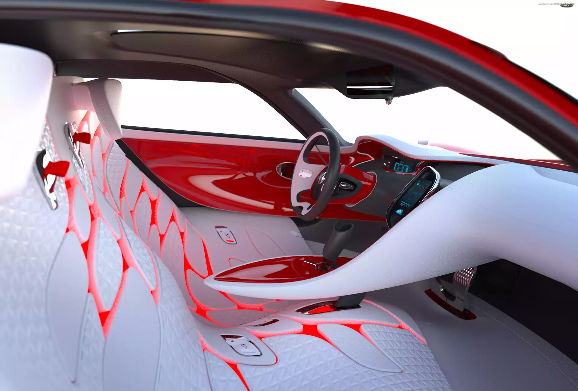 Wnętrze, Renault Dezir, Futurystyczne
