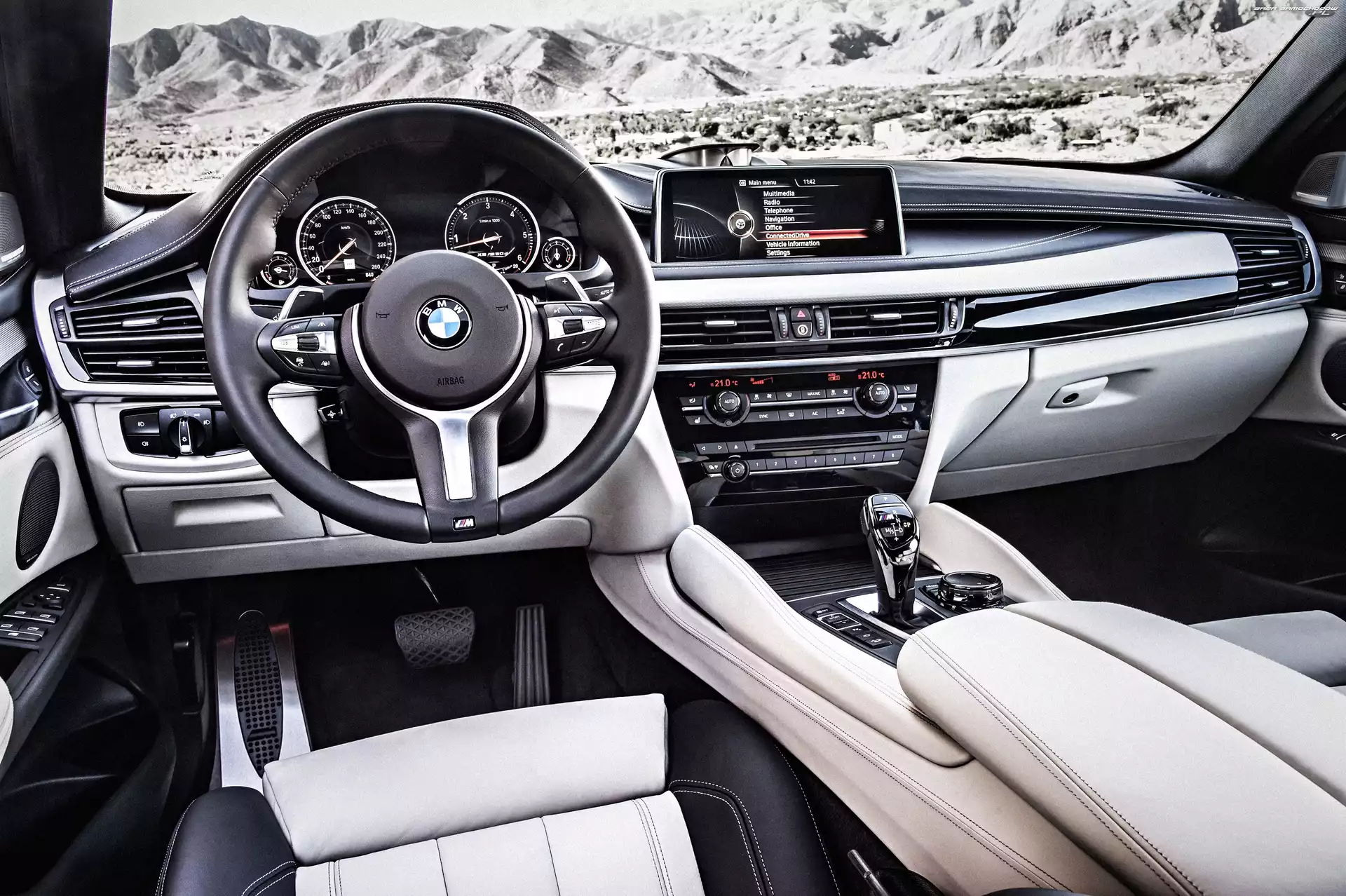 wnętrze, BMW X6 F16, kokpit
