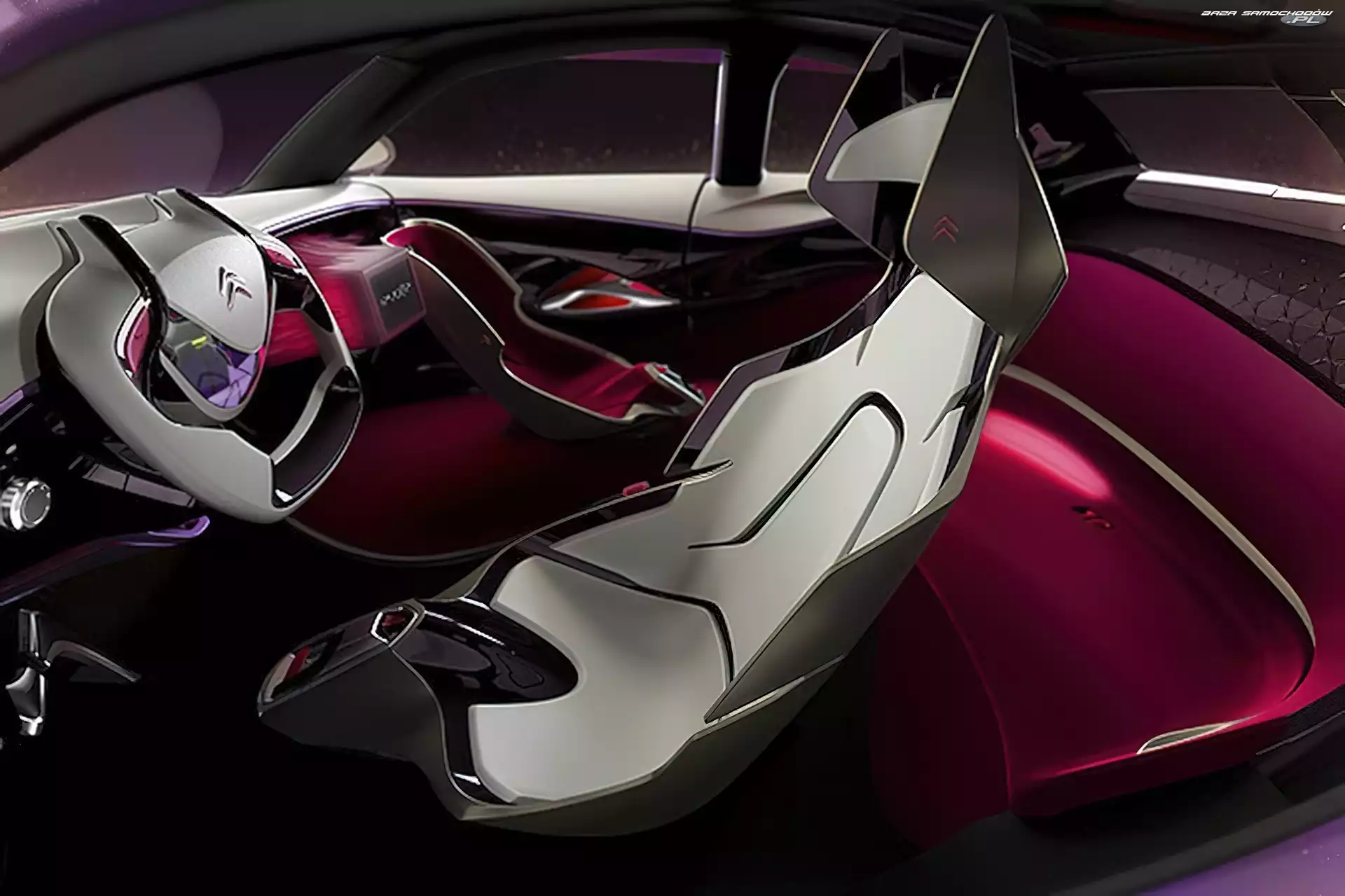 Wnętrze, Citroen Revolte, Futurystyczne