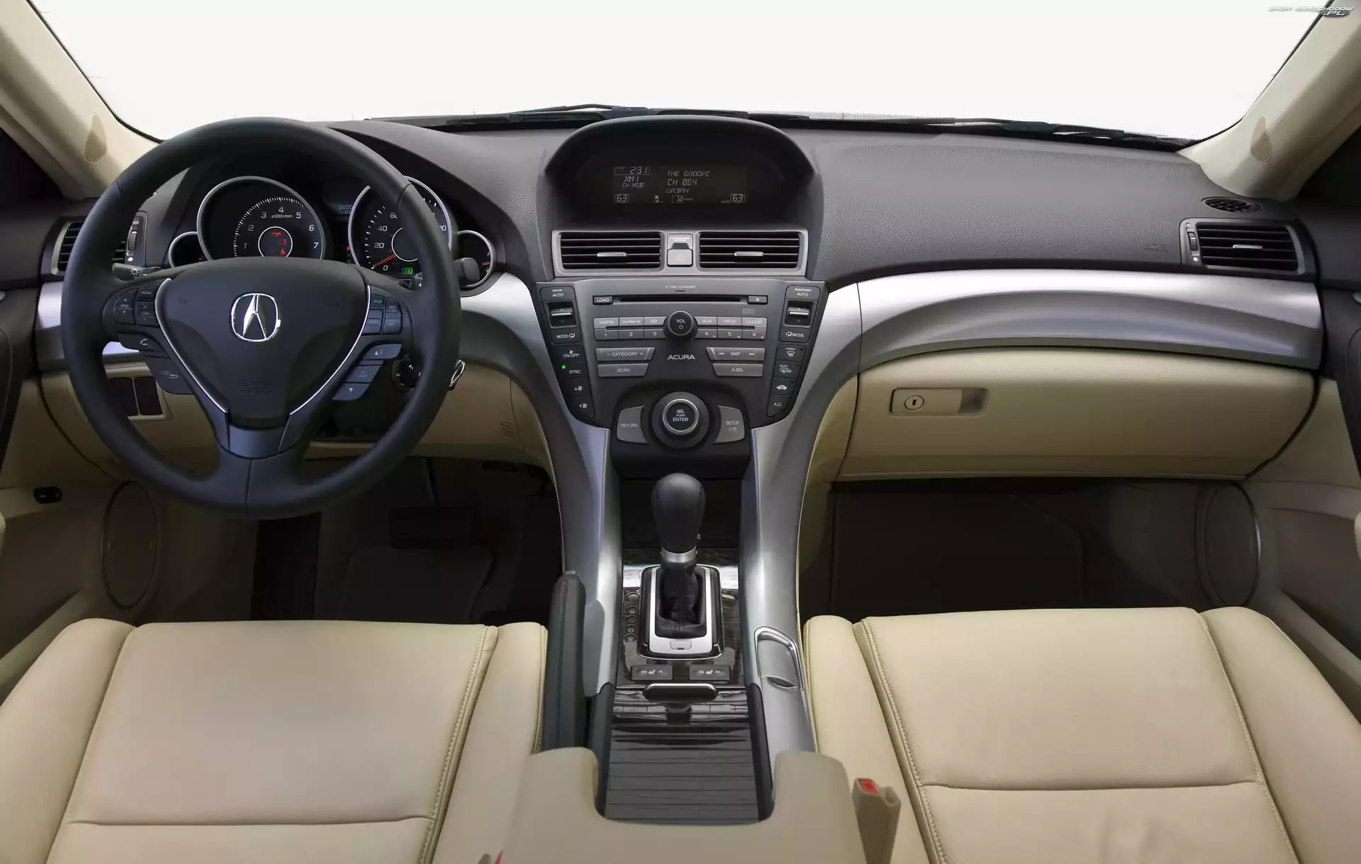 Wnętrze, Środek, Acura TL, Jasny