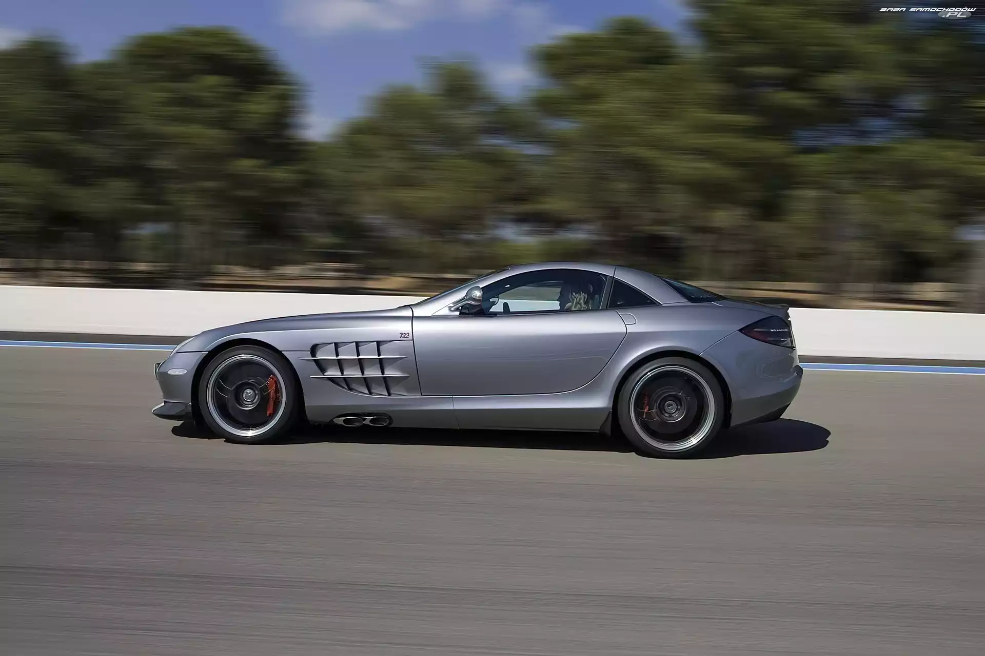 Wydechowy, Układ, Mercedes SLR, Srebrny, Boczny