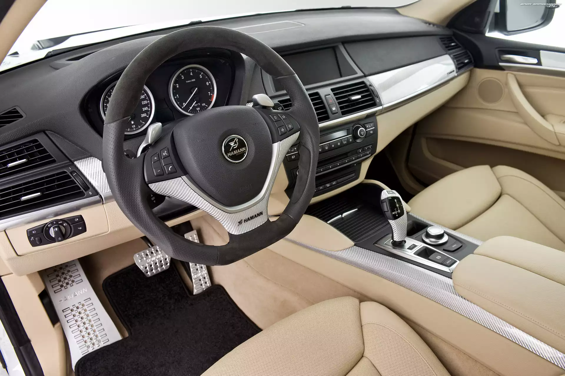 Środek, BMW X6, Beżowy