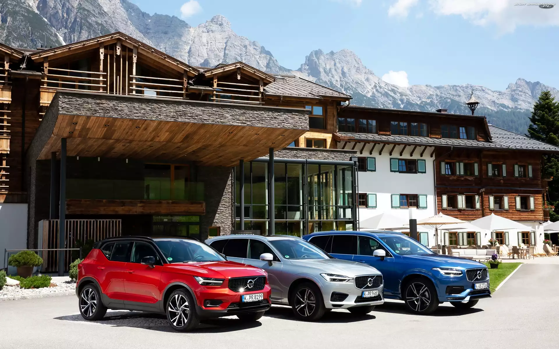 Góry, XC40, Trzy, XC90, Dom, Samochody, XC 60