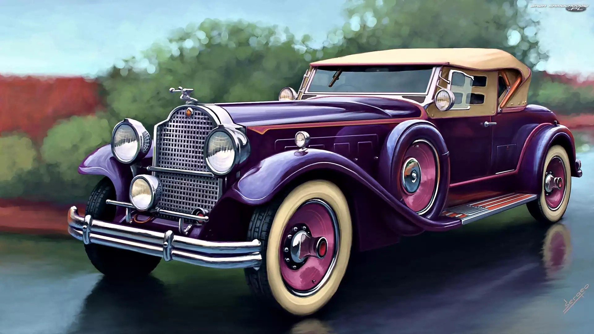 Zabytkowy, Deluxe, Samochód, Packard