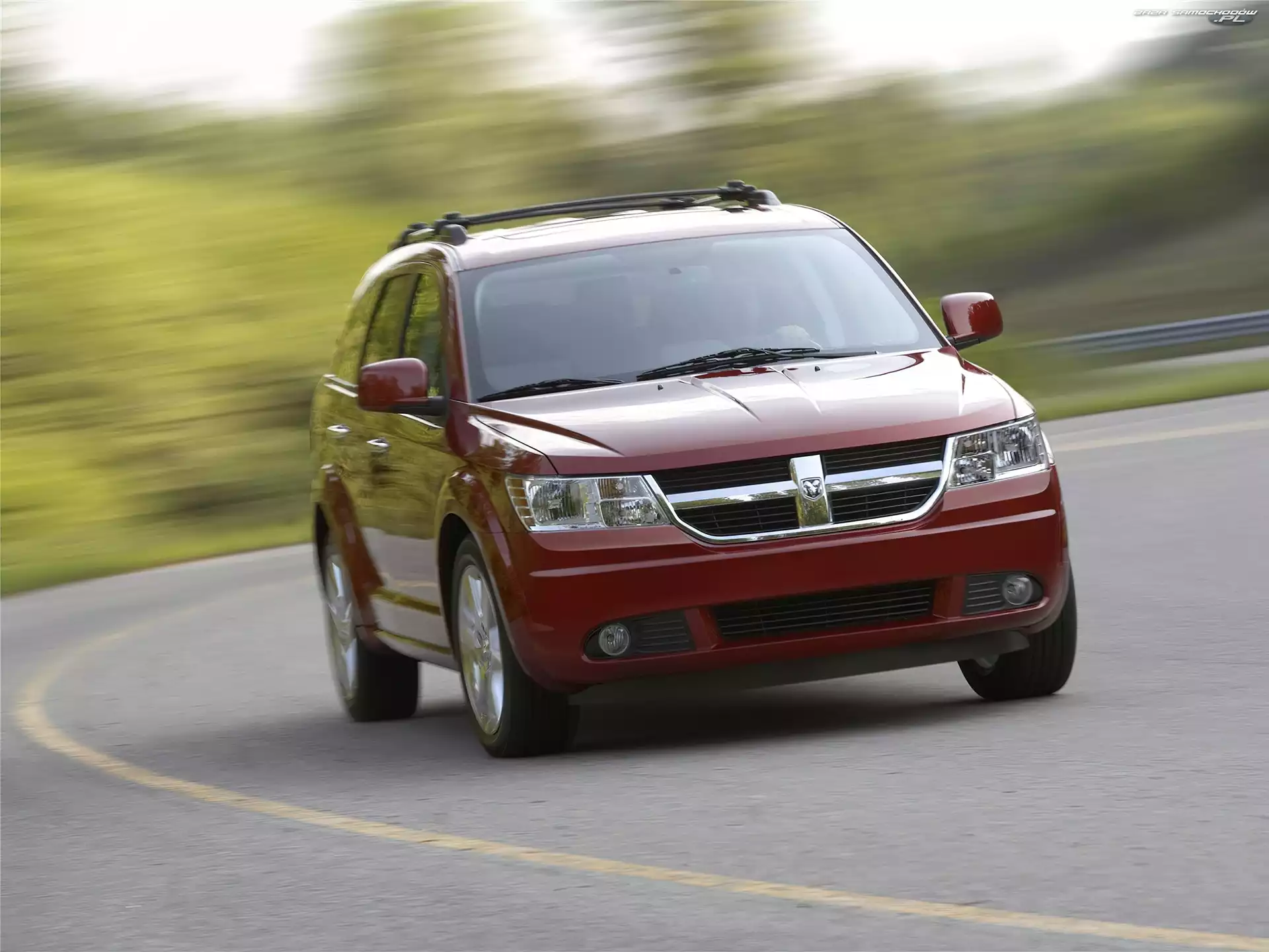 Zakręt, Dodge Journey, Ostry