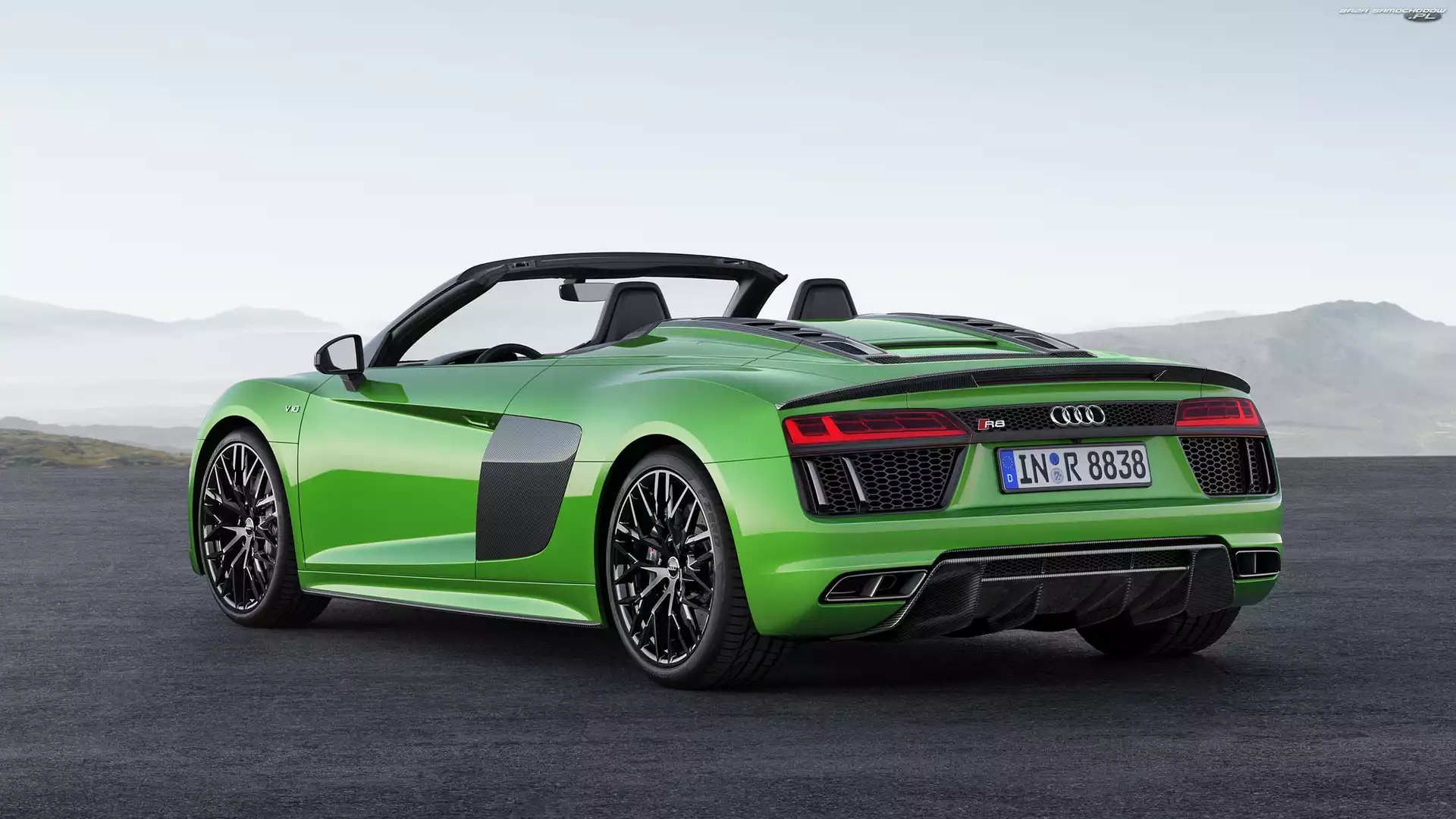 2017, Zielone, Audi R8 Spyder V10 Plus