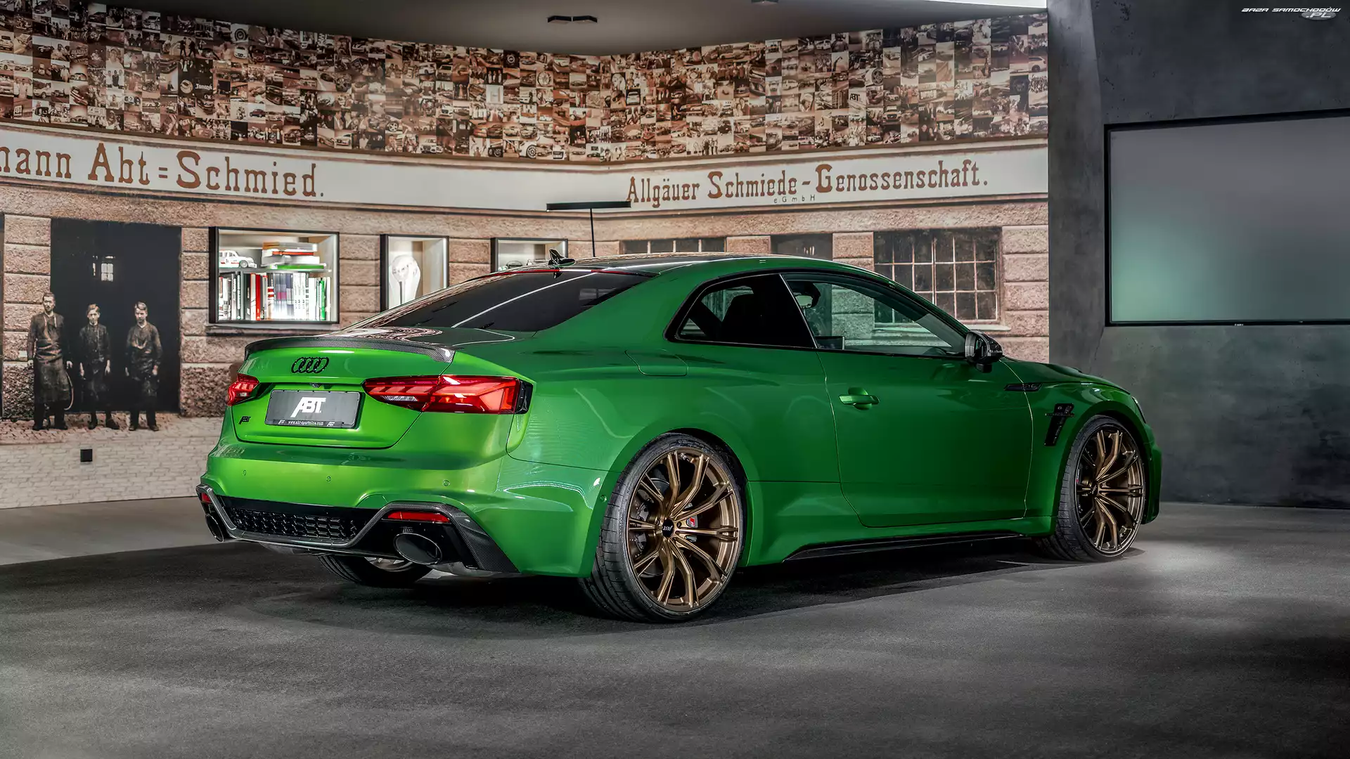 ABT, Zielone, Bok, Tył, Audi RS5, Coupe