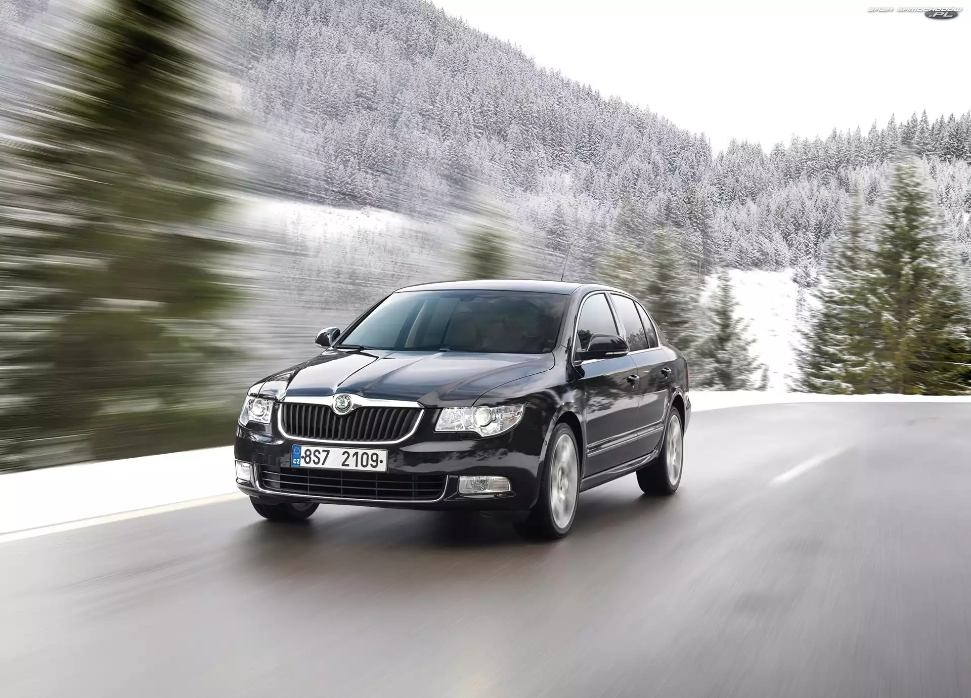 Zima, Czarna, Skoda Superb
