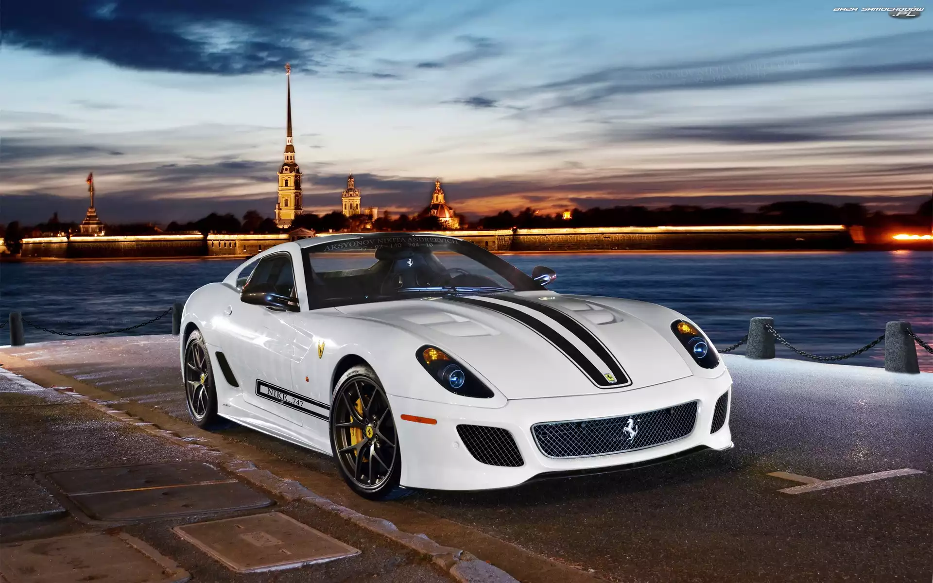 Zmrok, Miasta, 599 GTO, Ferrari, Panorama