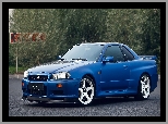 1999, Niebieski, Nissan Skyline R34 GTR