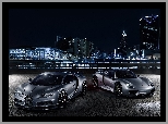 Porsche 918 Spyder, Bugatti Chiron, Miasto, Noc, 2016, 2013-2015