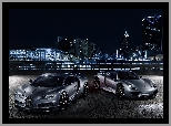 Porsche 918 Spyder, Bugatti Chiron, Miasto, Noc, 2016, 2013-2015