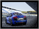 Audi R8, Tor wyścigowy, Niebieskie, Tył