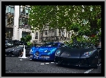 Bugatti Veyron, Lamborghini Aventador, Niebieski, Czarne