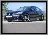 E60, BMW 5, Chodnik, Granatowy, Metalik