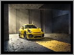 Przód, Porsche Cayman GT4, Żółte