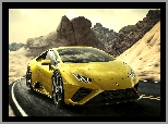 RWD, Żółte, Lamborghini Huracan EVO