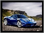 Skały, Góry, Italia, Ferrari 458, Droga