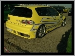 Tuning, Żółta, Honda Civic