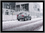 Ulica, Śnieg, Volvo, Zima