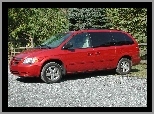 Van, Czerwony, Dodge Caravan